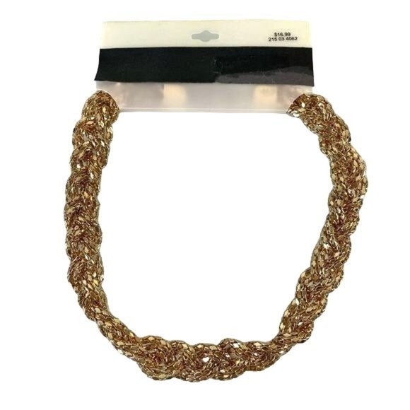 NWT From Target, Large Twisted Gold Chain Women’s Necklaces - Picture 1 of 7